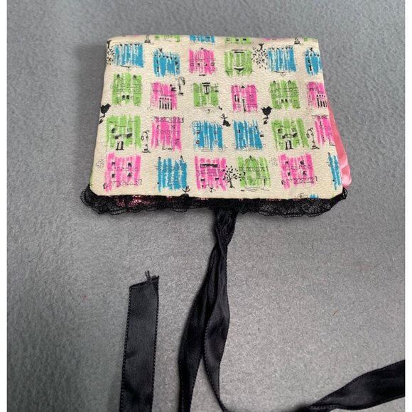 Vintage Satin Accordion Jewelry Travel Organizer With Ribbon Ties - Picture 4 of 7